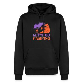 Lets Go Camping - Männer Premium Bio Hoodie - Schwarz - Vorne - Nico (187cm)