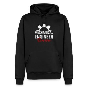Mechanical Engineer - Maschinenbauingenieur Vintag - Männer Premium Bio Hoodie - Schwarz - Vorne - Nico (187cm)