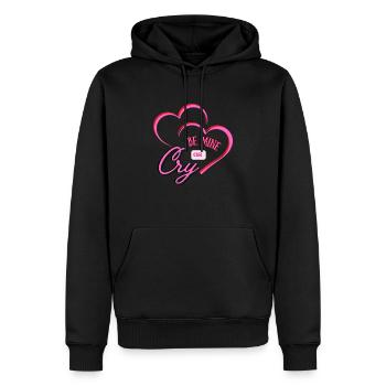 BE MINE OR CRY - Männer Premium Bio Hoodie - Schwarz - Vorne - Nico (187cm)