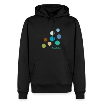 all the colours - seaside - Männer Premium Bio Hoodie - Schwarz - Vorne - Nico (187cm)