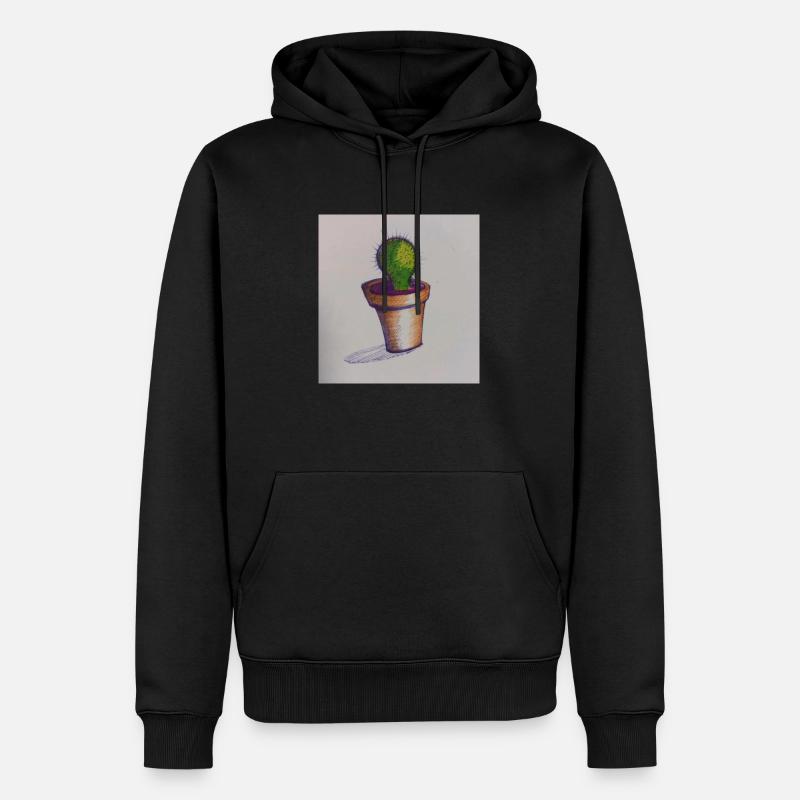 Pot de fleur - Sweat à capuche Premium bio Homme - noir