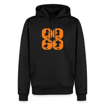 Check out this fantastic Shirt with Friendly Gulls - Männer Premium Bio Hoodie - Schwarz - Vorne - Nico (187cm)