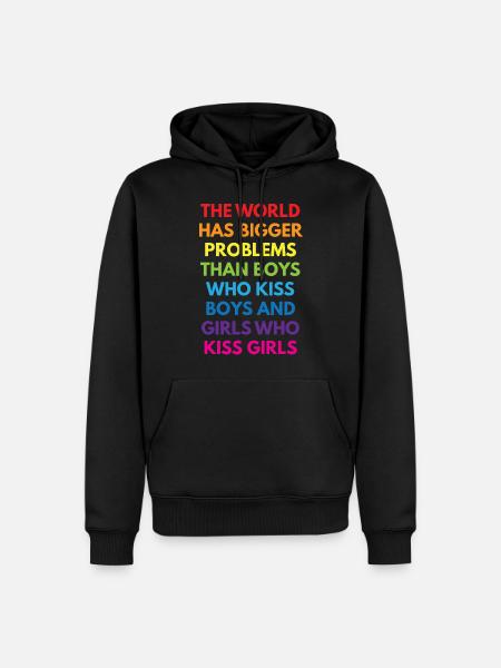 LGBTQ+ - Men’s Premium Organic Hoodie - black