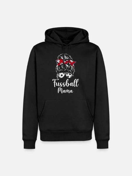 Fussball Mama - Männer Premium Bio Hoodie - Schwarz