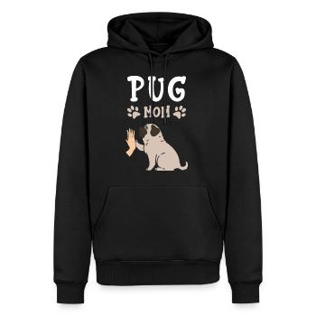 Mops Mama Hund Hund Besitzer Geschenk Hund Mama - Männer Premium Bio Hoodie - Schwarz - Vorne - Nico (187cm)