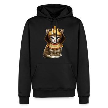 Ägyptischer Pharao Katze - Männer Premium Bio Hoodie - Schwarz - Vorne - Nico (187cm)