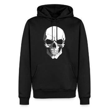 Totenkopf Skull Schädel Totenschädel - Men’s Premium Organic Hoodie - black - Front - Nico (187cm)