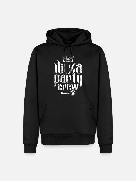 ibiza party crew krone - Männer Premium Bio Hoodie - Schwarz