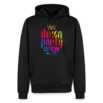 ibiza party crew bunt - Männer Premium Bio Hoodie - Schwarz - Vorne - Nico (187cm)