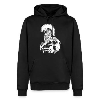 Spartan Gladiator Muscles Musculation - Sweat à capuche Premium bio Homme - noir - Devant - Nico (187cm)