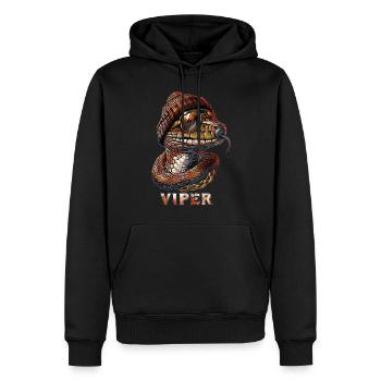 Trendige Schlange - Männer Premium Bio Hoodie - Schwarz - Vorne - Nico (187cm)