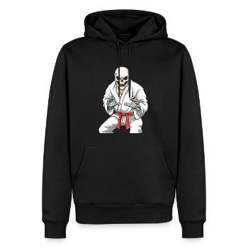 Jiu Jitsu Skeleton - Brasilianisches Jiu Jitsu und - Männer Premium Bio Hoodie - Schwarz - Vorne - Nico (187cm)