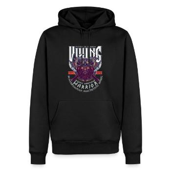 VIKING, VICTORY OR VALHALLA! - Sweat à capuche Premium bio Homme - noir - Devant - Nico (187cm)