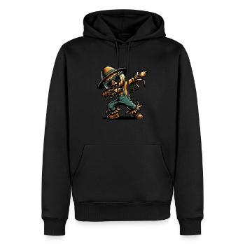 Dabbing Vogelscheuche - Männer Premium Bio Hoodie - Schwarz - Vorne - Nico (187cm)