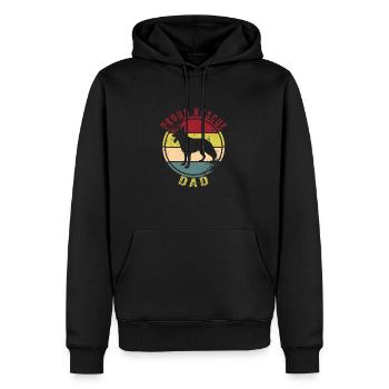 Chien de berger - Sweat à capuche Premium bio Homme - noir - Devant - Nico (187cm)