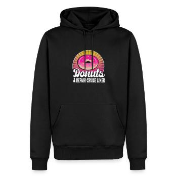 Mécanicien de navire - Sweat à capuche Premium bio Homme - noir - Devant - Nico (187cm)