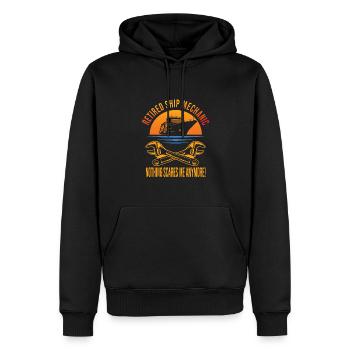 Mécanicien de navire - Sweat à capuche Premium bio Homme - noir - Devant - Nico (187cm)