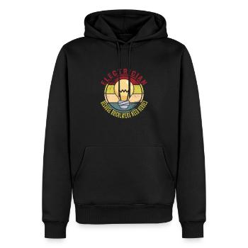 Elektriker - Männer Premium Bio Hoodie - Schwarz - Vorne - Nico (187cm)