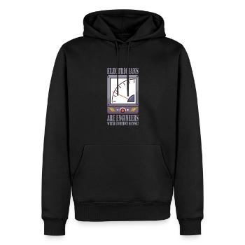 Elektriker - Männer Premium Bio Hoodie - Schwarz - Vorne - Nico (187cm)