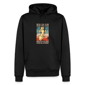 Elektriker - Männer Premium Bio Hoodie - Schwarz - Vorne - Nico (187cm)