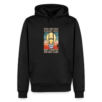 Elektriker - Männer Premium Bio Hoodie - Schwarz - Vorne - Nico (187cm)