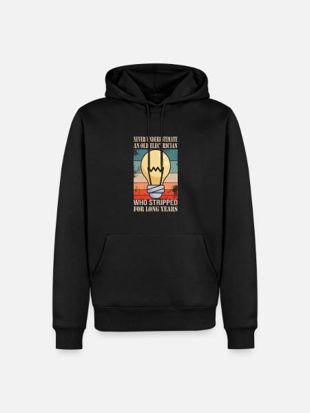 electrician - Men’s Premium Organic Hoodie - black