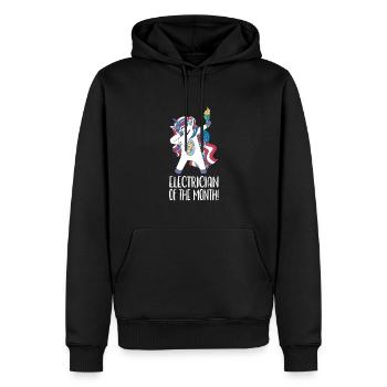 Elektriker - Männer Premium Bio Hoodie - Schwarz - Vorne - Nico (187cm)
