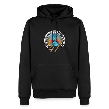 41. Geburtstag - Männer Premium Bio Hoodie - Schwarz - Vorne - Nico (187cm)