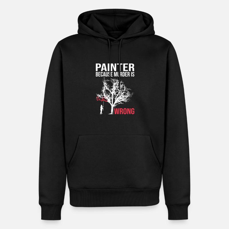 Maler - Männer Premium Bio Hoodie - Schwarz