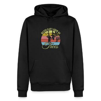 Culturisme - Sweat à capuche Premium bio Homme - noir - Devant - Nico (187cm)