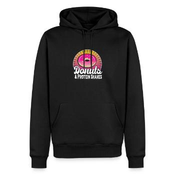 Culturisme - Sweat à capuche Premium bio Homme - noir - Devant - Nico (187cm)