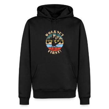 Entraînement en circuit - Sweat à capuche Premium bio Homme - noir - Devant - Nico (187cm)