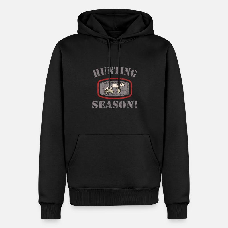 Cueillette de champignons - Sweat à capuche Premium bio Homme - noir