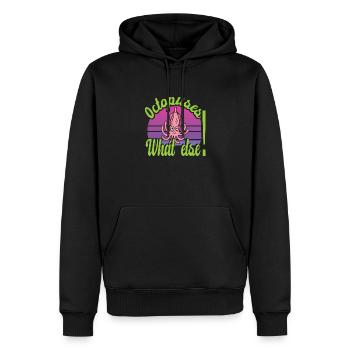 Oktopus - Männer Premium Bio Hoodie - Schwarz - Vorne - Nico (187cm)