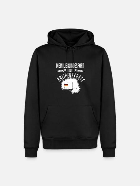 Kneipe - Männer Premium Bio Hoodie - Schwarz