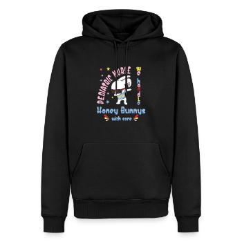 Infirmière pour enfants - Sweat à capuche Premium bio Homme - noir - Devant - Nico (187cm)