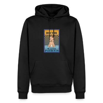 Infirmière pour enfants - Sweat à capuche Premium bio Homme - noir - Devant - Nico (187cm)