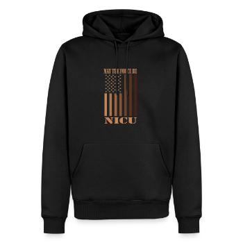 Infirmière pour enfants - Sweat à capuche Premium bio Homme - noir - Devant - Nico (187cm)