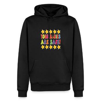 Babysitter - Männer Premium Bio Hoodie - Schwarz - Vorne - Nico (187cm)