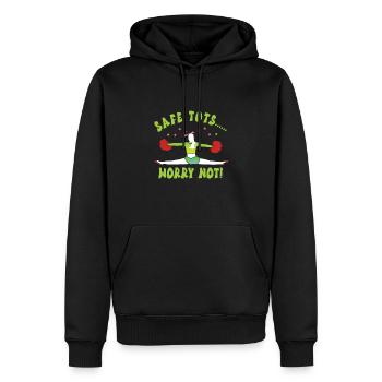 Babysitter - Männer Premium Bio Hoodie - Schwarz - Vorne - Nico (187cm)