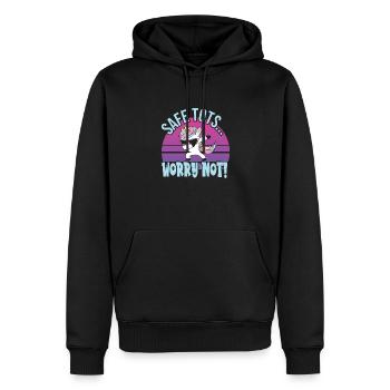 Babysitter - Männer Premium Bio Hoodie - Schwarz - Vorne - Nico (187cm)