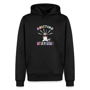 Kindergarten - Männer Premium Bio Hoodie - Schwarz - Vorne - Nico (187cm)