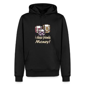 Casino - Sweat à capuche Premium bio Homme - noir - Devant - Nico (187cm)
