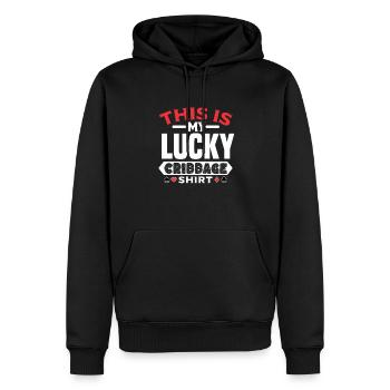Cribbage - Männer Premium Bio Hoodie - Schwarz - Vorne - Nico (187cm)