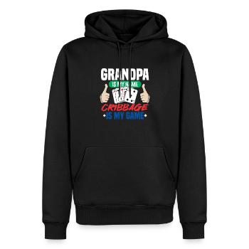 Cribbage - Männer Premium Bio Hoodie - Schwarz - Vorne - Nico (187cm)