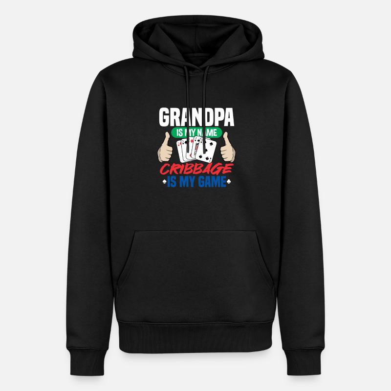 Cribbage - Sweat à capuche Premium bio Homme - noir