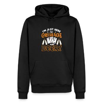 Cribbage - Männer Premium Bio Hoodie - Schwarz - Vorne - Nico (187cm)