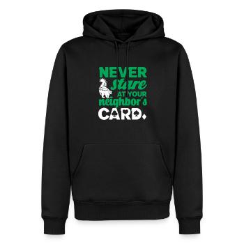 Cribbage - Männer Premium Bio Hoodie - Schwarz - Vorne - Nico (187cm)