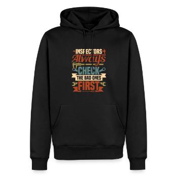 Locksmith - Men’s Premium Organic Hoodie - black - Front - Nico (187cm)