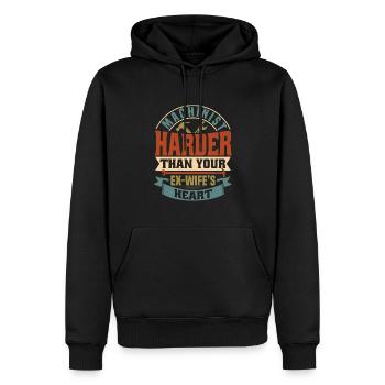Serrurier - Sweat à capuche Premium bio Homme - noir - Devant - Nico (187cm)